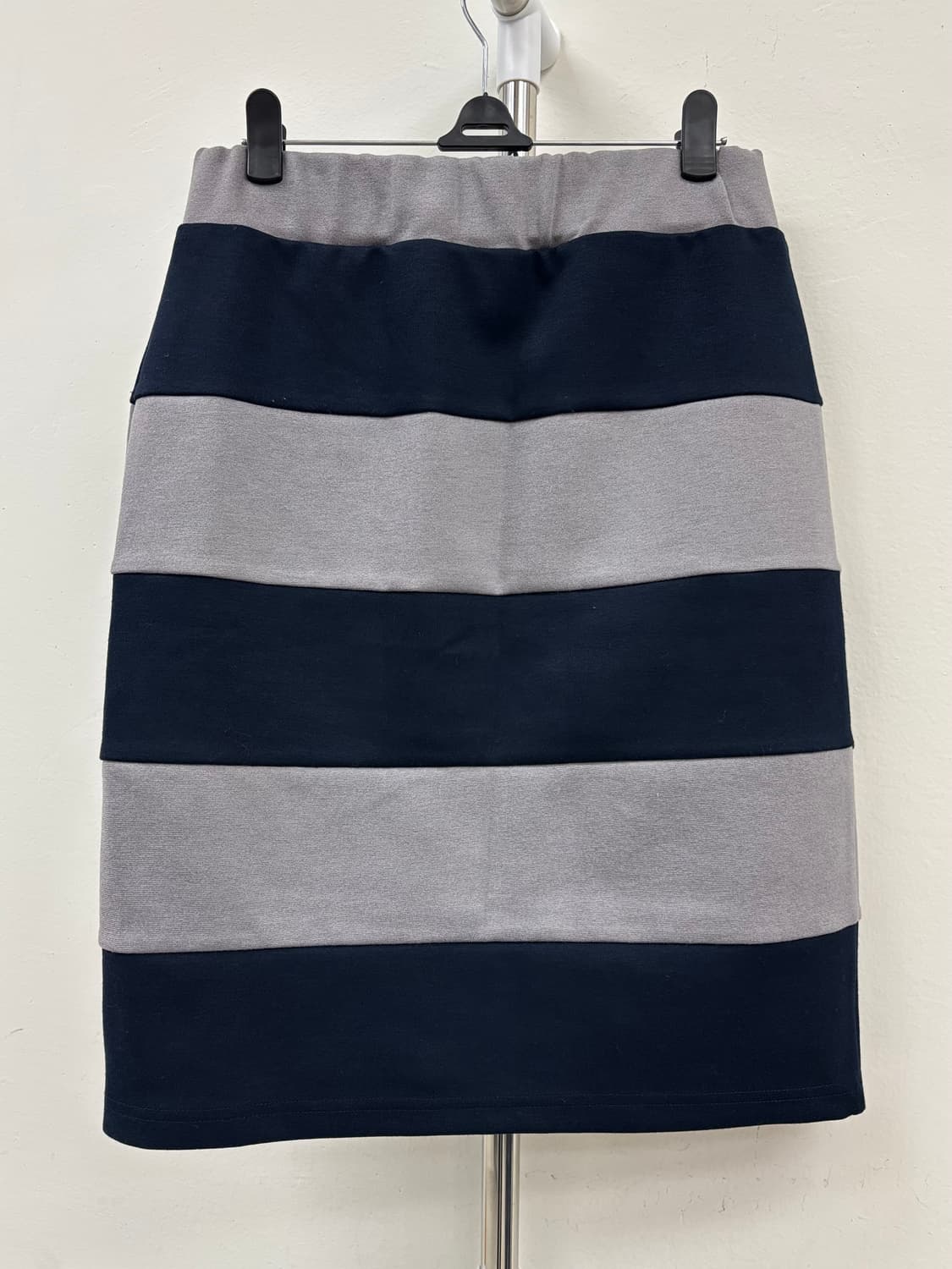 빈티지 네이비 스트라이프 미디 스커트 상품이미지7