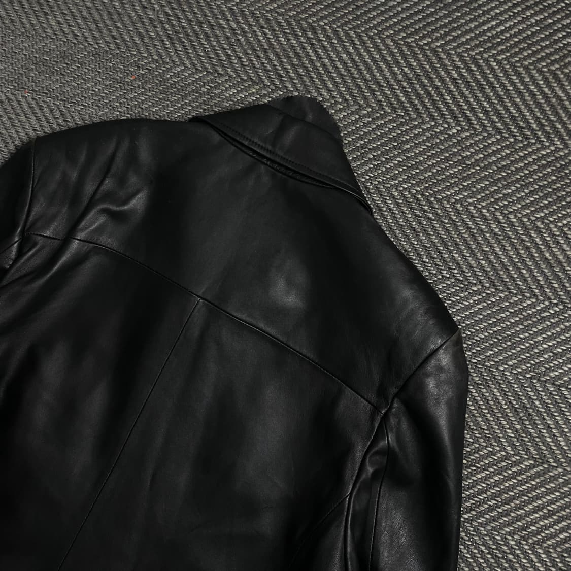 Solomon 아카이브 램스킨 싱글 라이더 레더 가죽 자켓 y 4758 상품이미지8