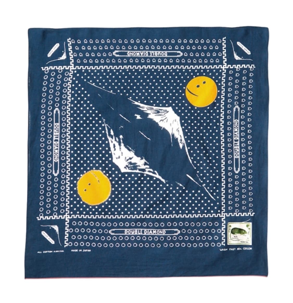 캐피탈 패스트컬러 셀비지 반다나 네이비 스카프 스마일 레인보위 스마일 상품이미지1