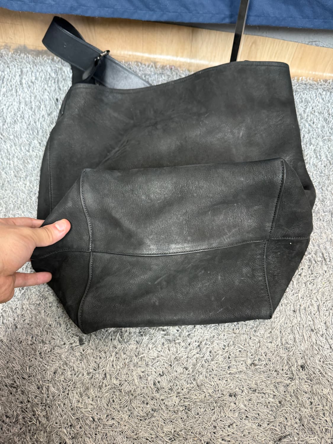 The barnet 더바넷 버킷 누벅 토트백/블랙 상품이미지7