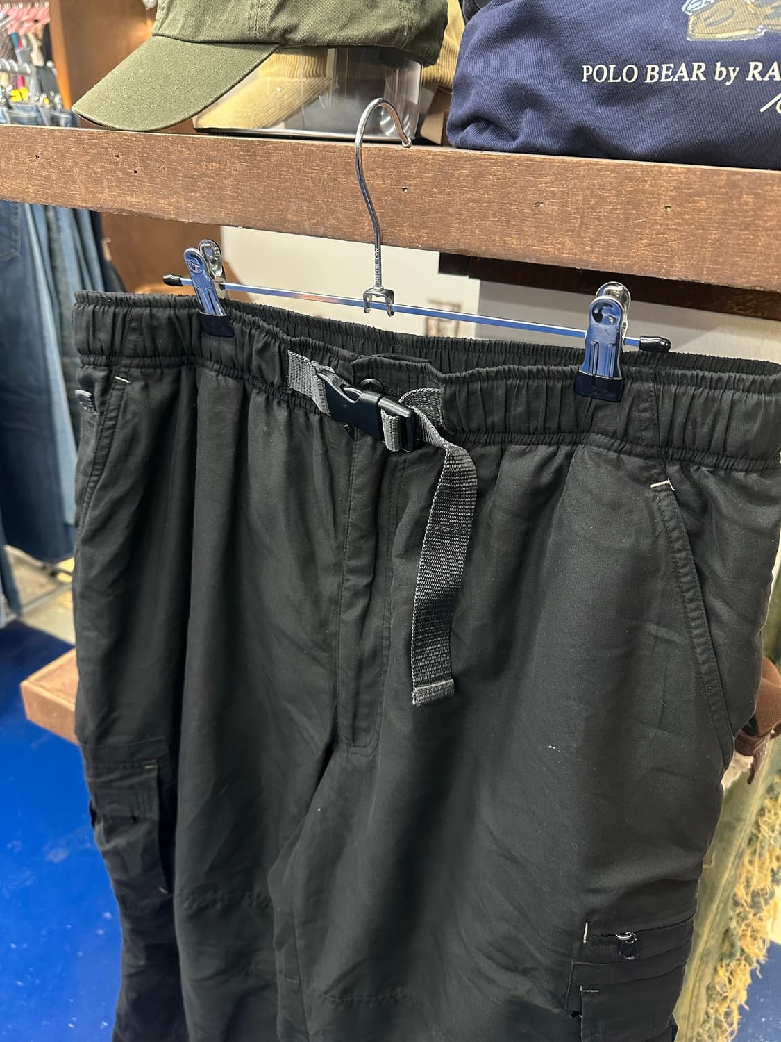 Jpn 블랙 카고 스트링버클팬츠 상품이미지4