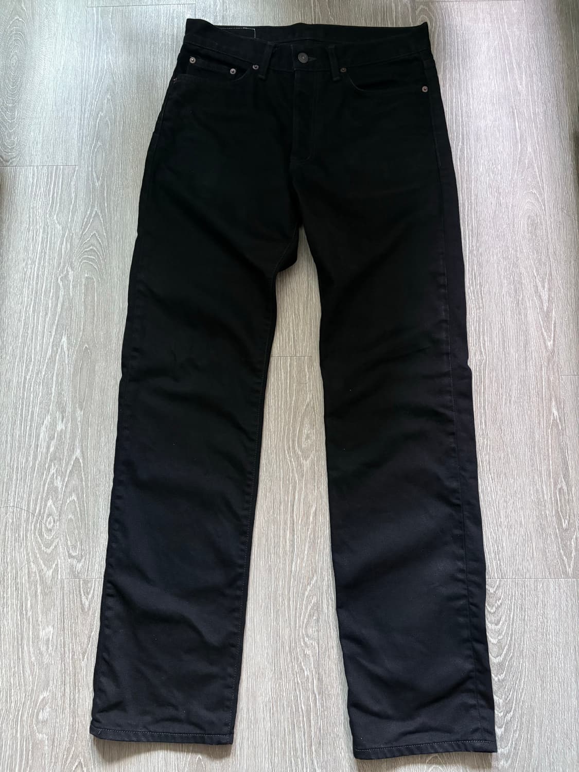 Hyae)1947 Cinch Back Raven Black Straigh 상품이미지2