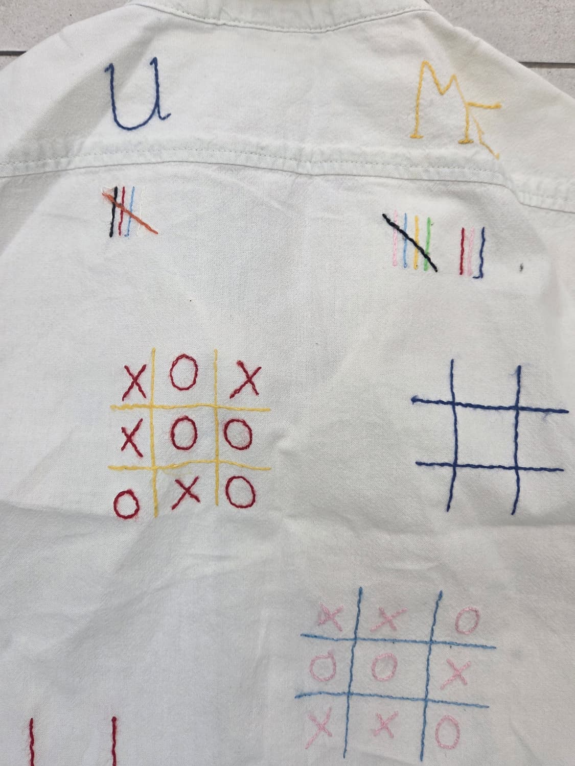 LVC 샴브레이 자수 하프 셔츠 상품이미지5