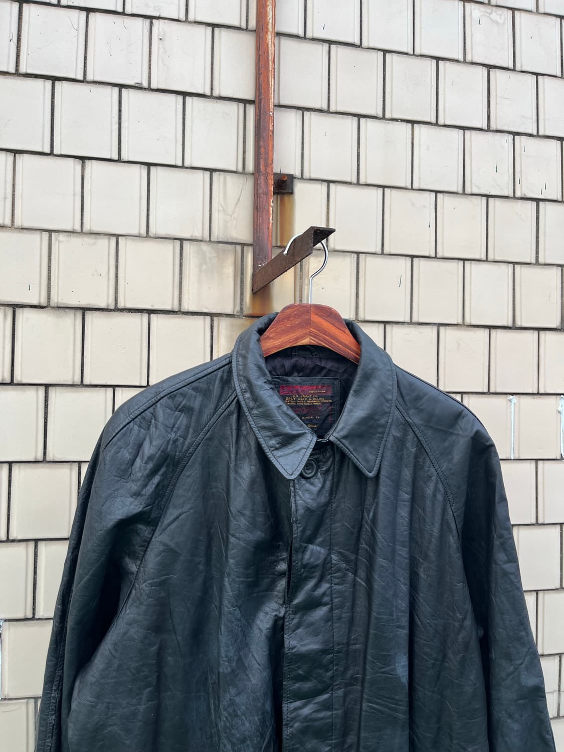 Vintage 소가죽 발마칸 코트 상품이미지2