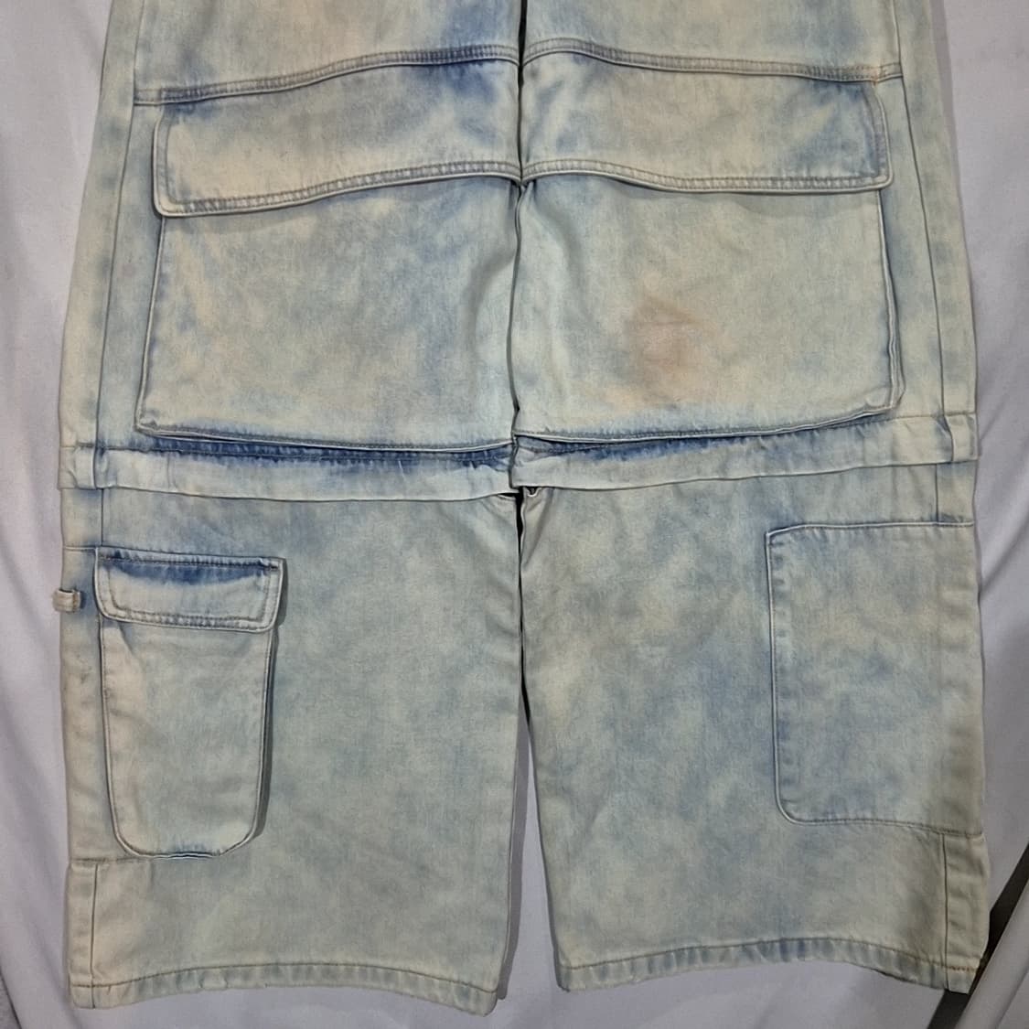 KIMMATIN 와이드 데님 카고 팬츠 상품이미지3