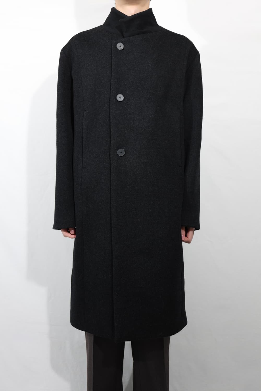 [os] les 레스 린 코트 블랙 새상품 상품이미지1