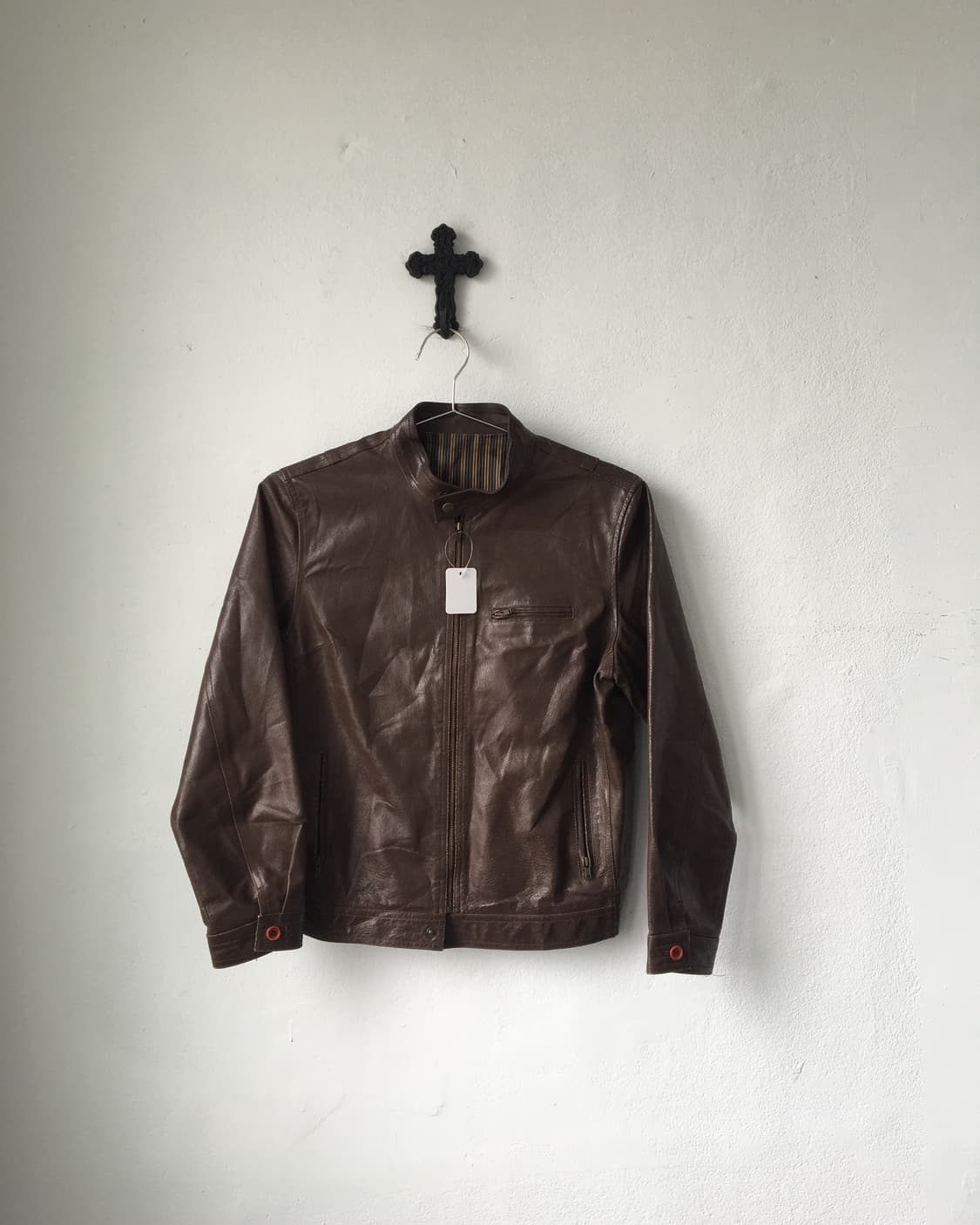 High neck pig leather jacket 상품이미지2