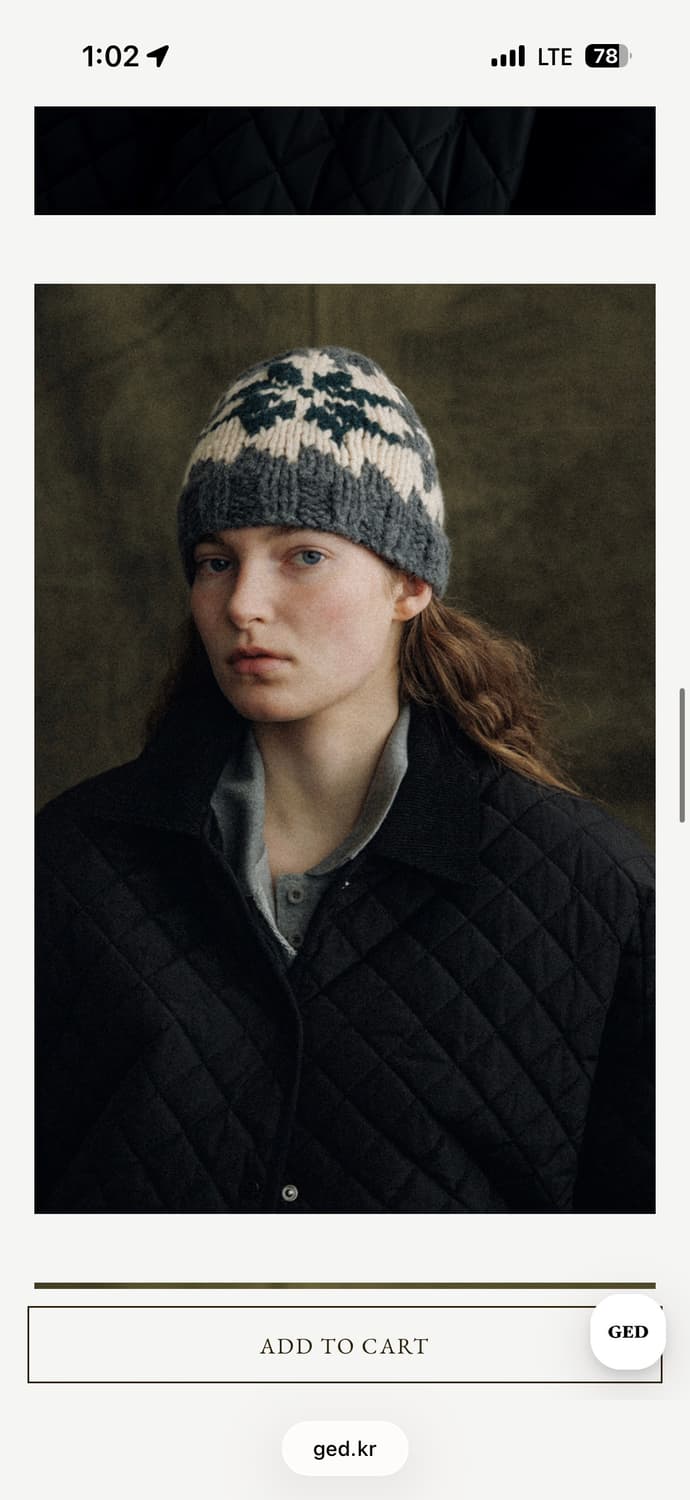 게드 ged 노르딕 비니 새상품 상품이미지2