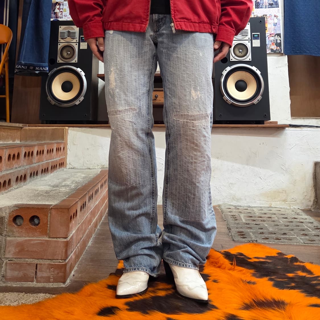 JPN 연청 스티치 스트레이트 팬츠 상품이미지1