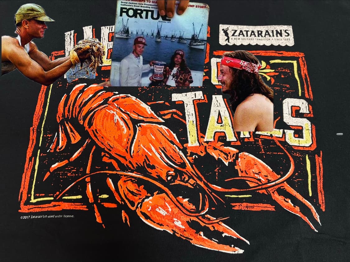 DELTA 델타 자타레인스 랍스터 티셔츠 XL 포레스트검프 빈티지 상품이미지1