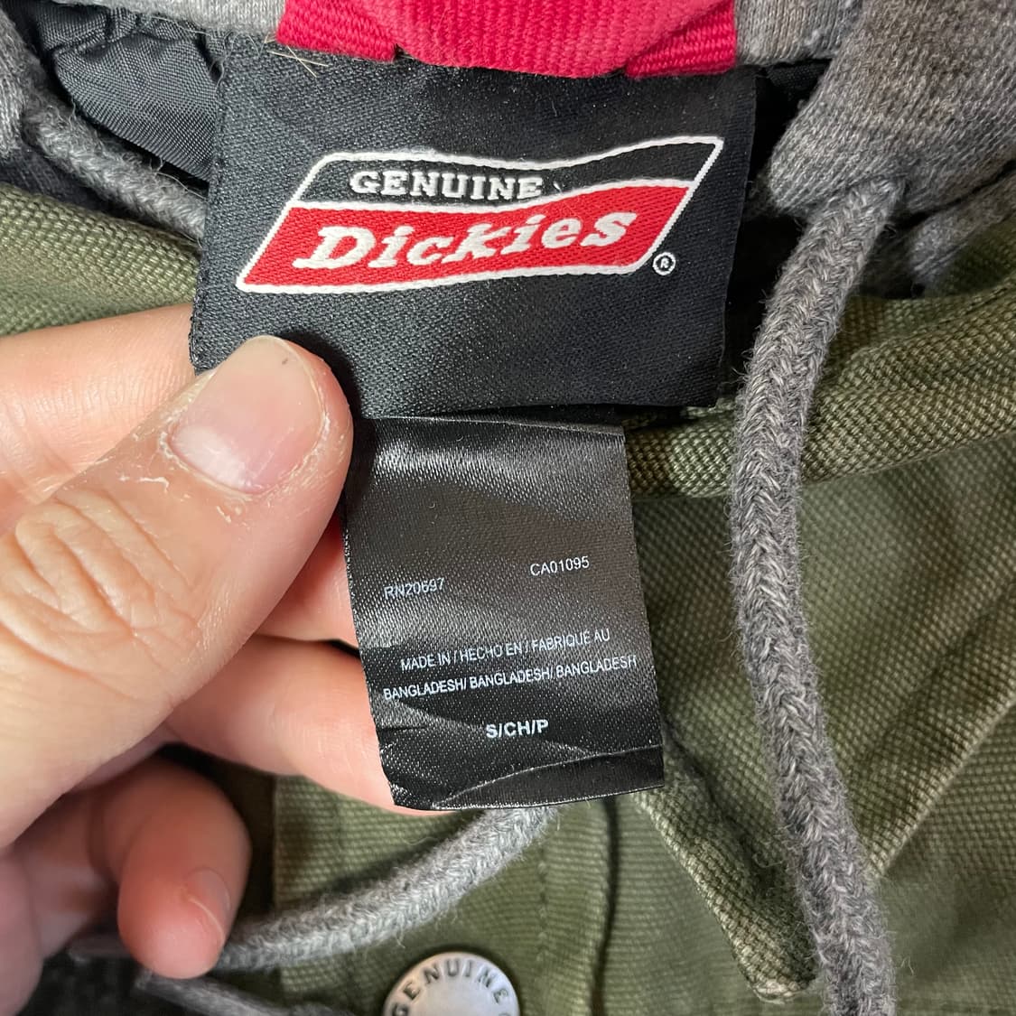 디키즈 OG 투포켓 카키 후드 워크 자켓 S 상품이미지4