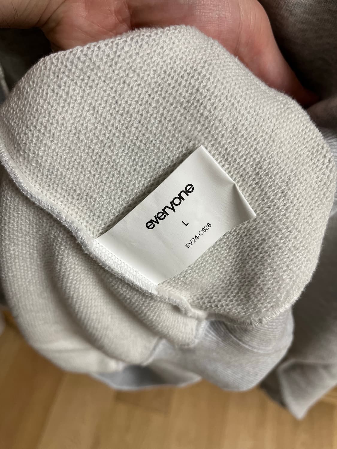 everyone 에브리원 도쿄 럭셔리 코튼 집업 후디 그레이 상품이미지5