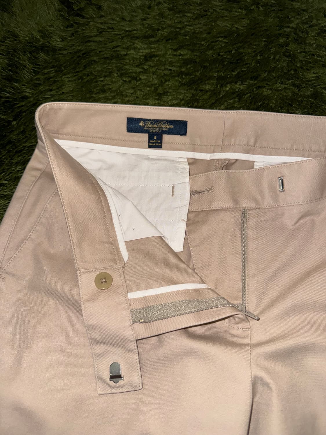 [4] 브룩스 브라더스 클래식 핏 코튼 트라우저 팬츠 베이지 상품이미지3
