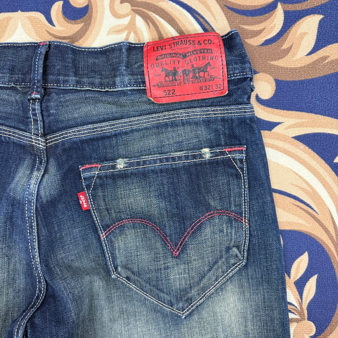 (32)리바이스 levis522 워싱 데님팬츠 상품이미지2