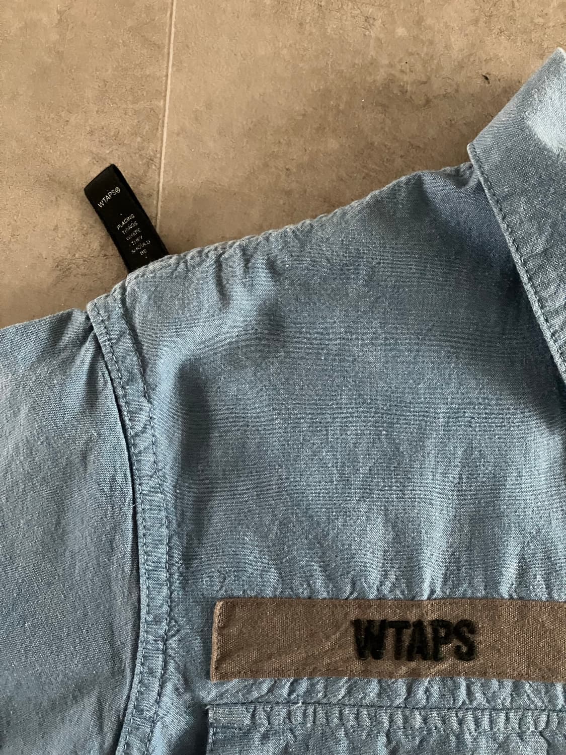 Wtaps 더블탭스 샴브레이 반팔 셔츠 상품이미지2