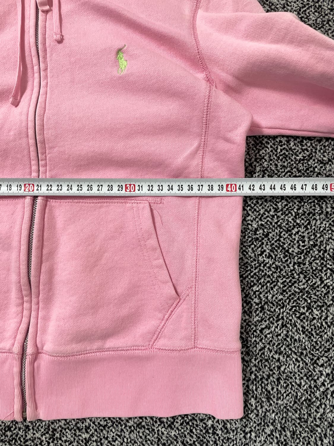 빈티지9. 희귀 폴로랄프로렌 스포츠 핑크 연두 후드집업 테리 스웻 상품이미지5