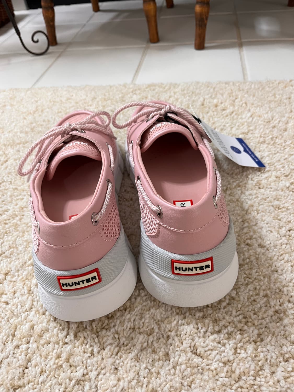 [새상품/국내미발매] 헌터 Hunter 여성 사사 메쉬 보트슈즈 핑크 상품이미지4
