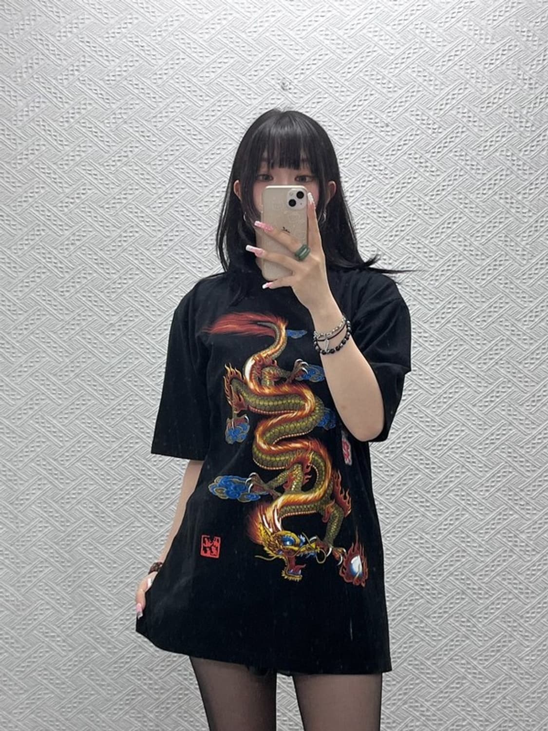 마이클 오리엔탈 스트릿 빈티지 드래곤 반팔티 XL C12345 상품이미지1