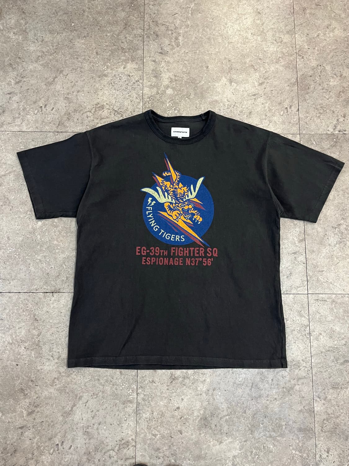 에스피오나지 플라잉 타이거 헤비웨이트 반팔티 차콜 M #csz3794 상품이미지4