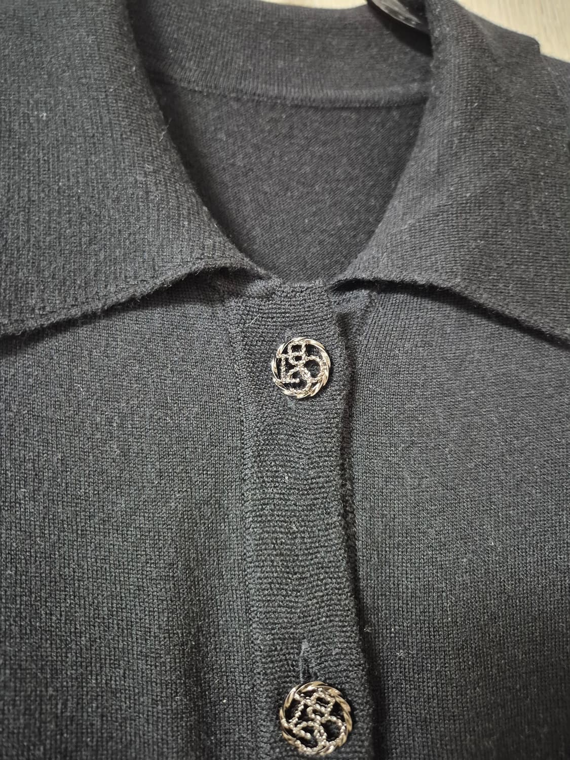 (새제품) 고비 GOBI 실크 캐시미어 가디건 M 66 블랙 상품이미지5