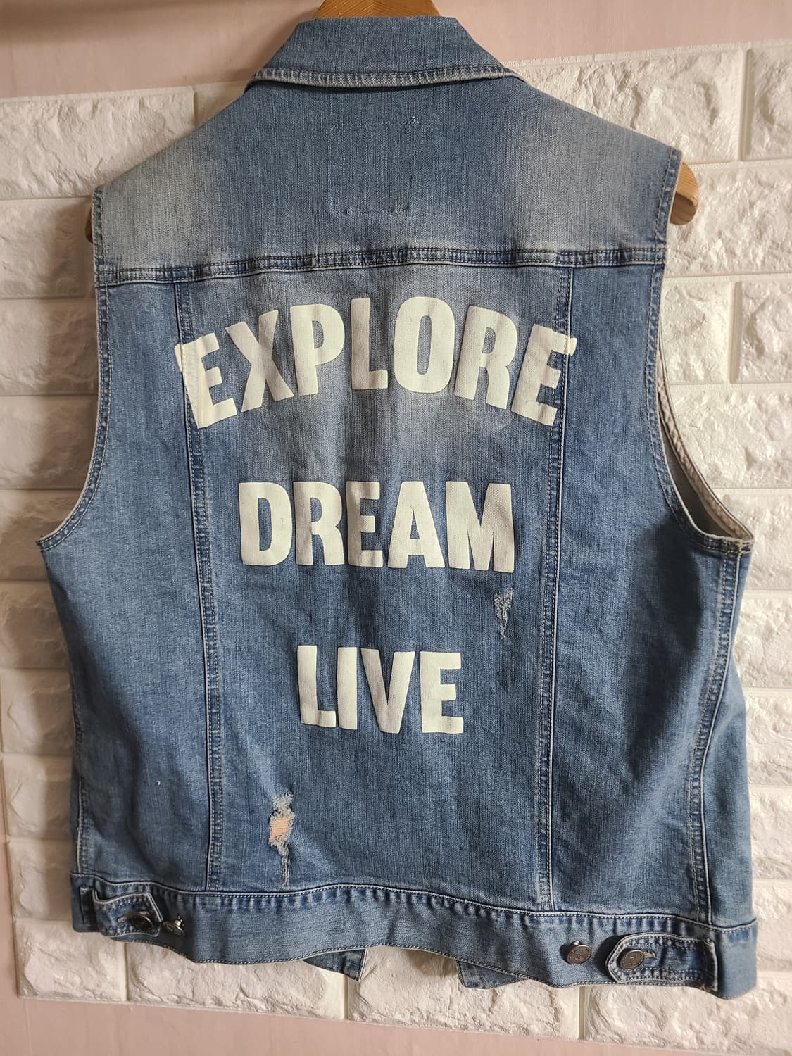 Jeep 데님 청베스트 조끼 L 사이즈 상품이미지7