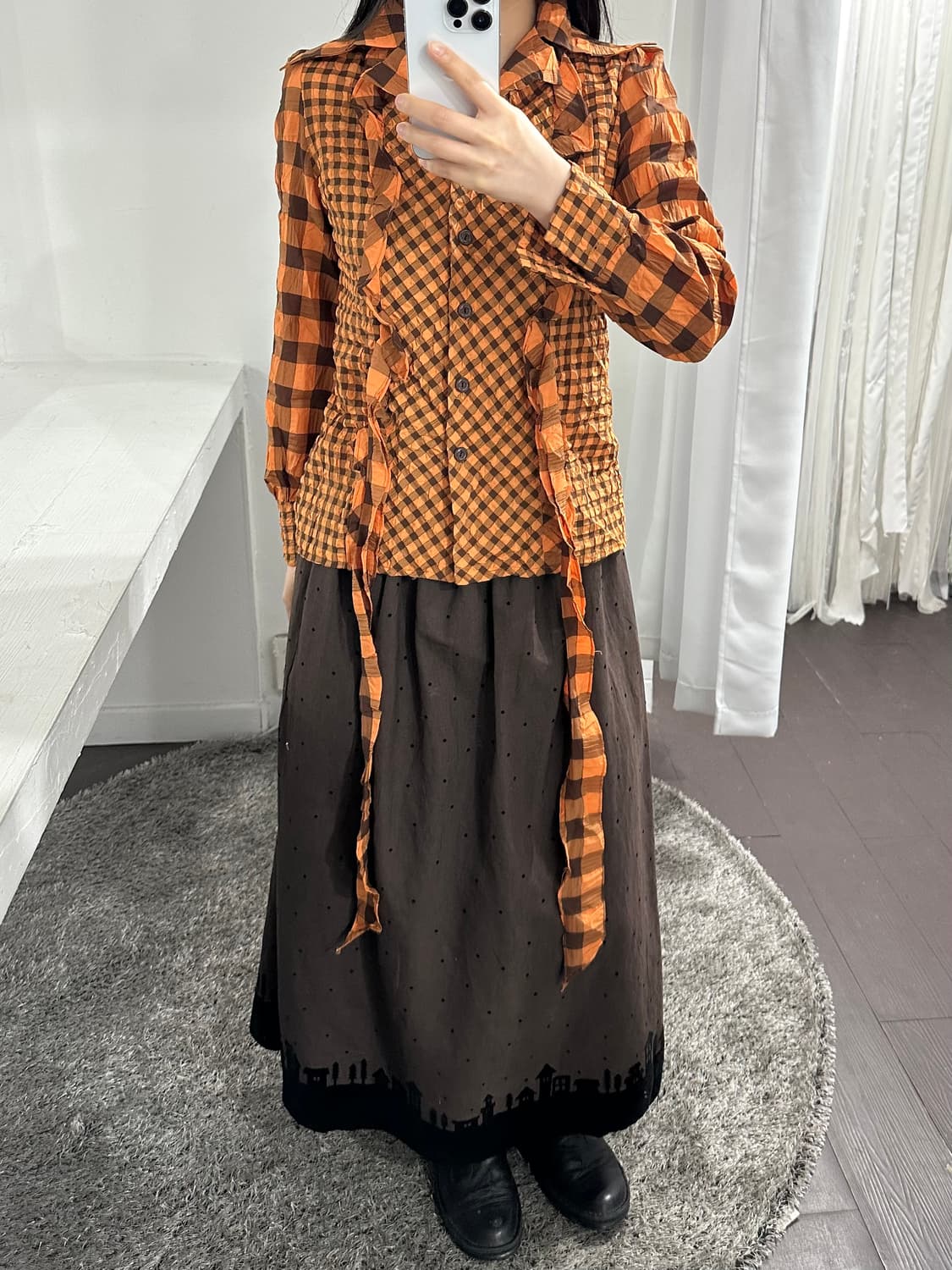 check pleats shirt 상품이미지2