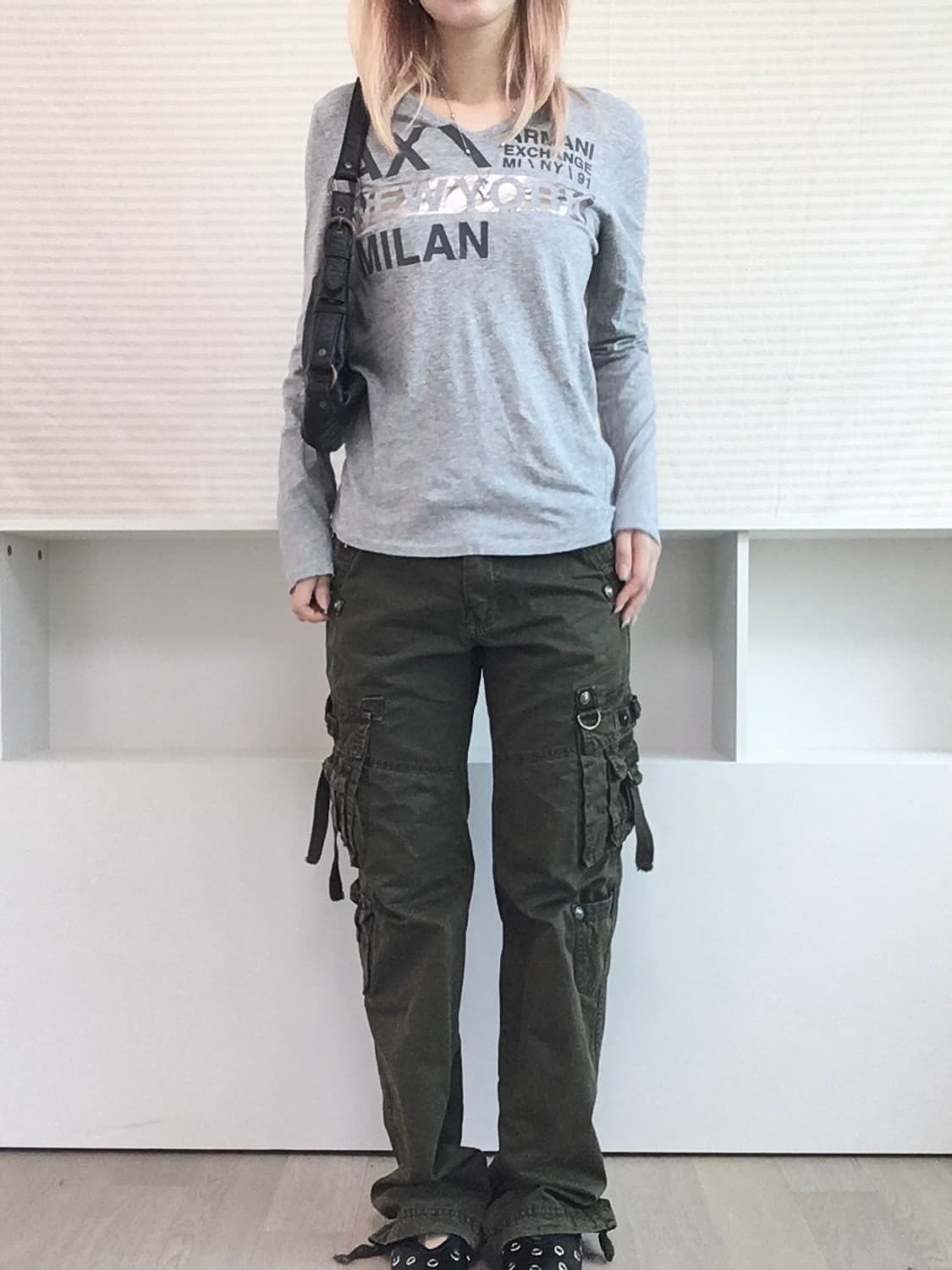 jpn vintage y2k khaki cargo pocket pants 상품이미지2