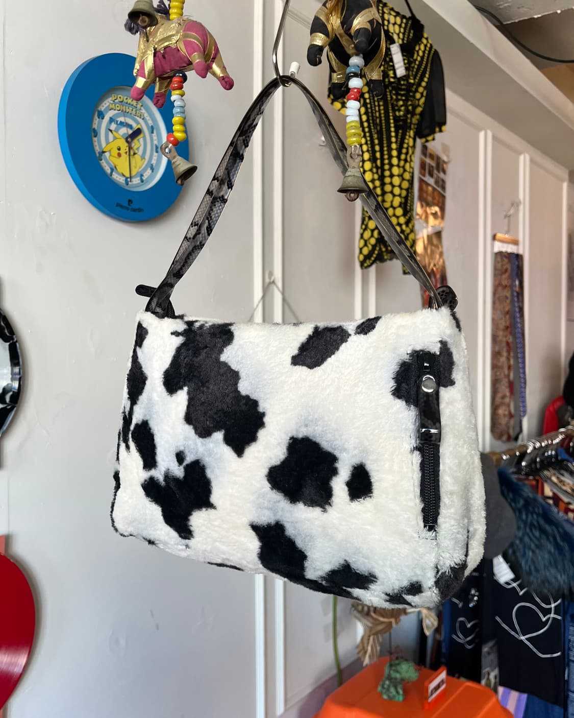 KANSAI YAMAMOTO Milk Cow Faux Fur Bag 상품이미지6