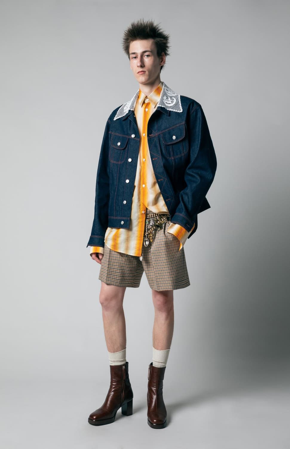 [L] 에곤랩 자수 데님 자켓 상품이미지1