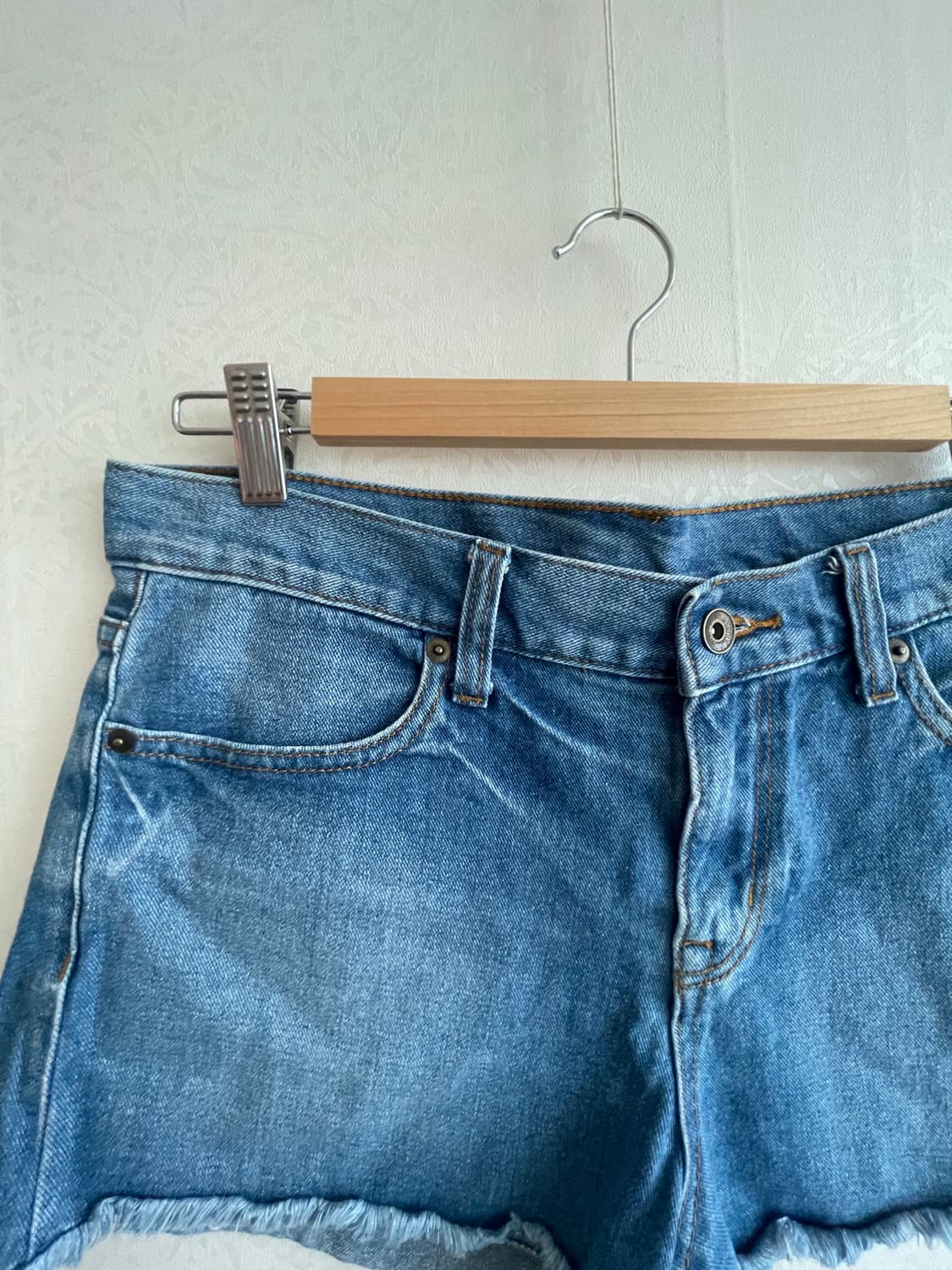 로우웨이스트  데님 미니 숏팬츠 M 상품이미지3