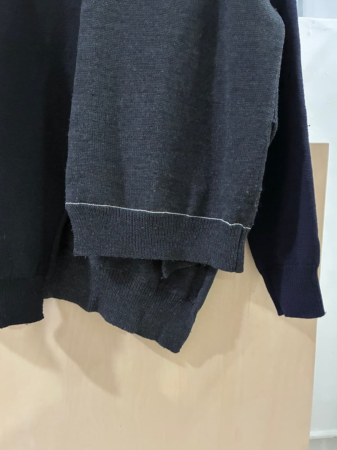 요지 야마모토 와이즈 비대칭 니트 상품이미지5