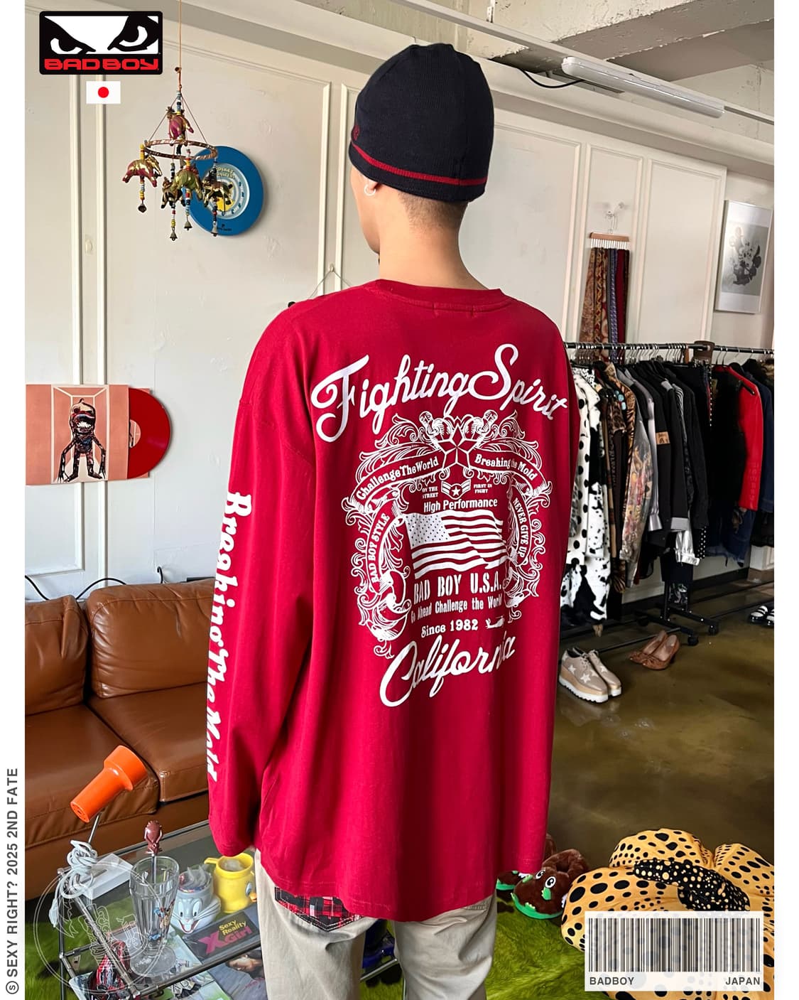 90-00s BAD BOY Lettering Long-Sleeve 상품이미지1
