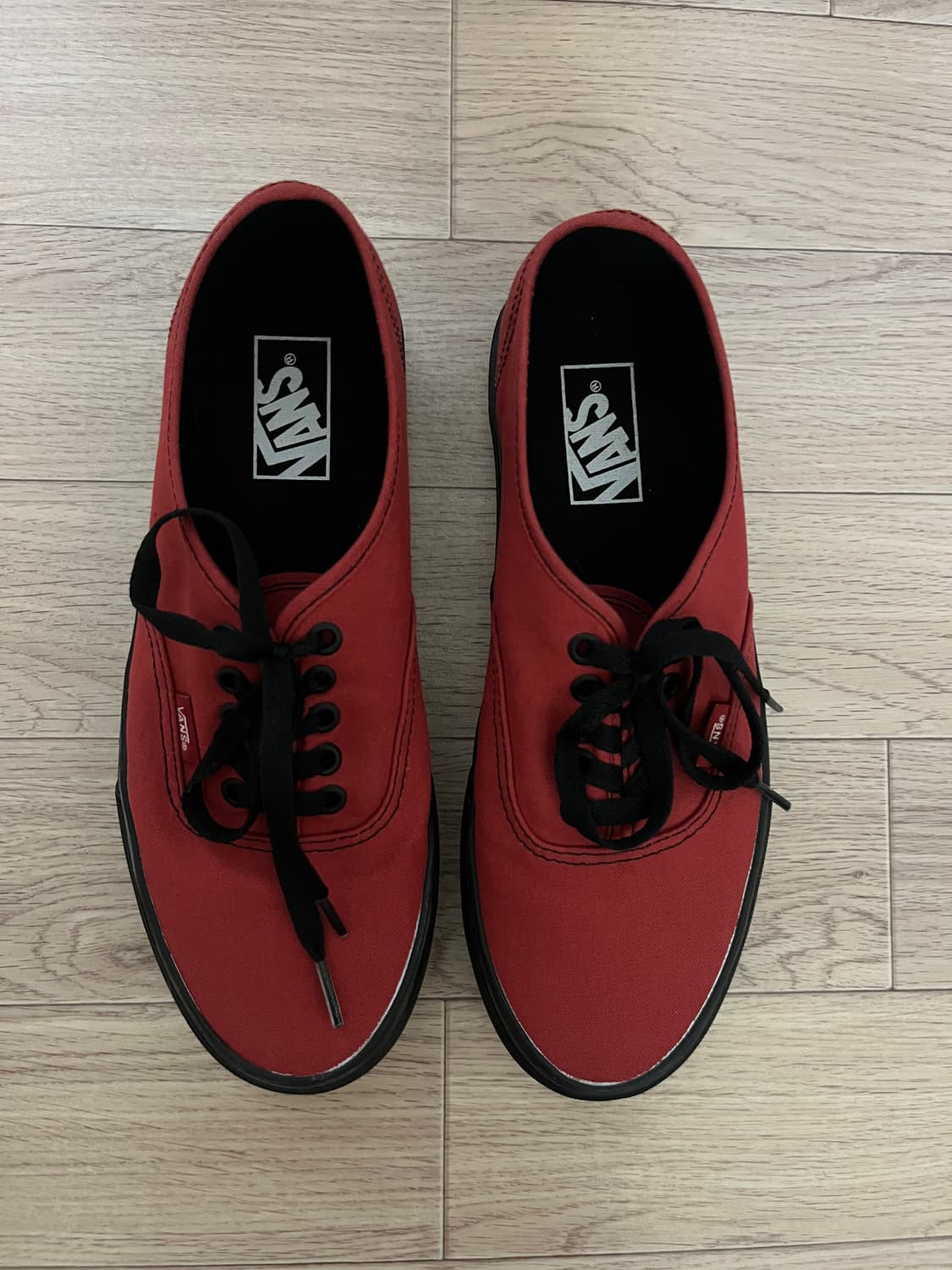 반스 Vans 어센틱 레드 블랙 265 상품이미지1