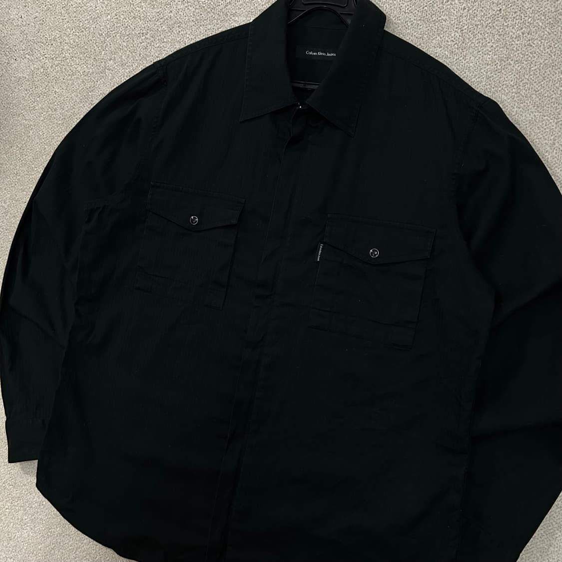 (XL) 켈빈클라인 블랙 워크셔츠 집업 자켓 상품이미지2
