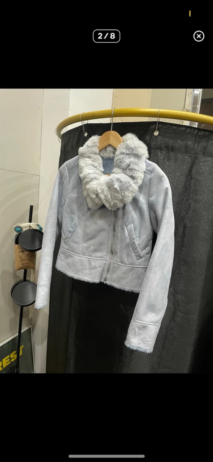 스카이블루 무스탕  상품이미지2