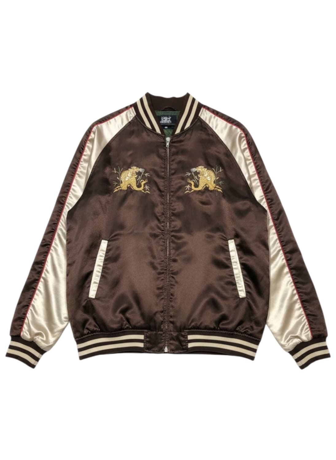 Brown 龍虎相搏 Embroidery Sukajan 상품이미지1