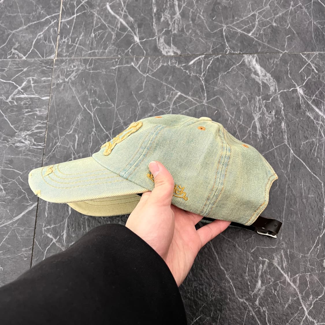 본더치 로고 그런지 데님 볼캡 상품이미지3