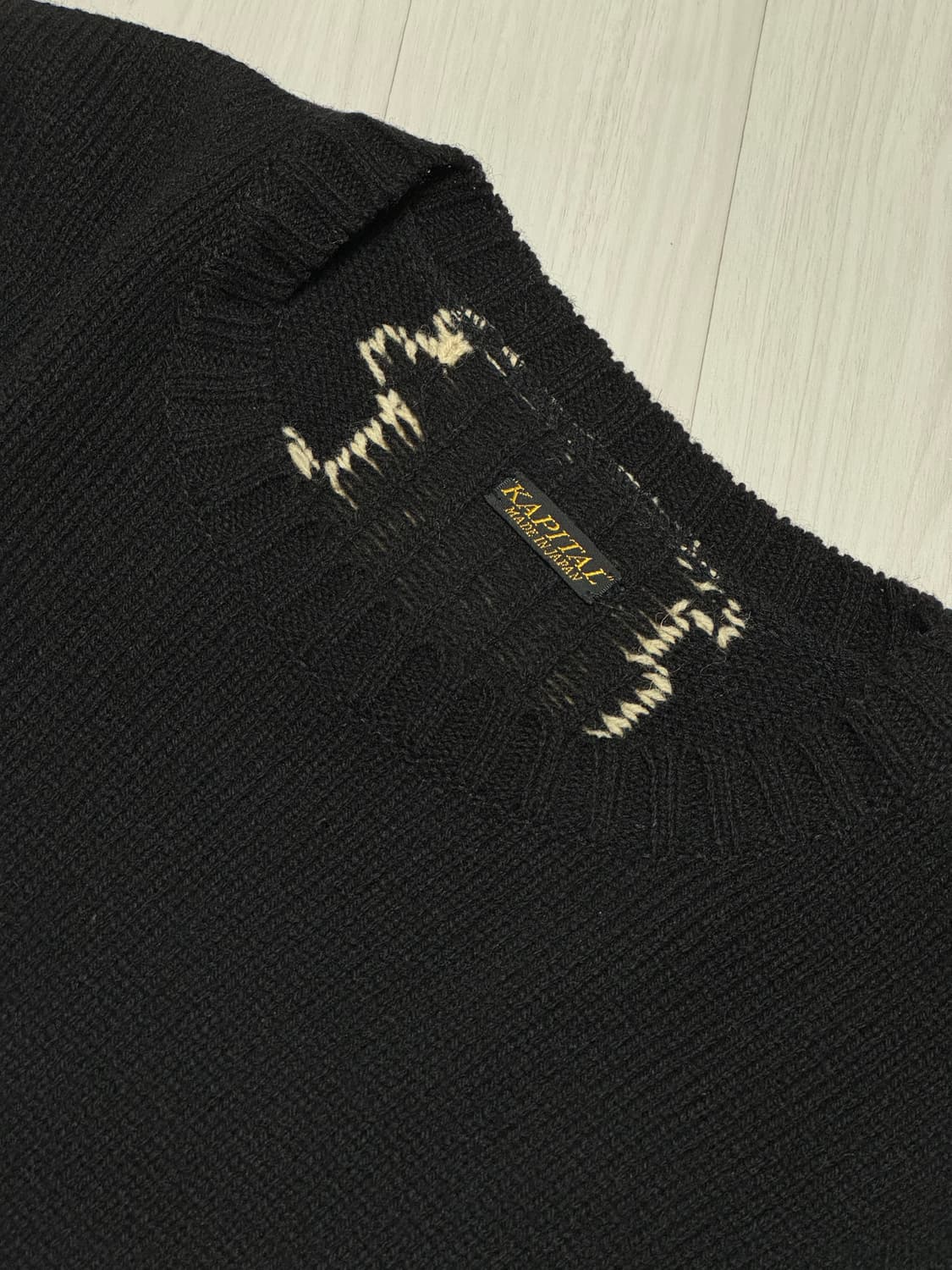 캐피탈 KAPITAL 본 크루넥 니트 5G 울 3사이즈 상품이미지8