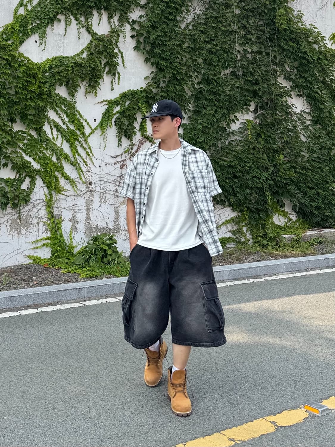 밴딩 카고 데님 버뮤다팬츠 (택포가격) 상품이미지7