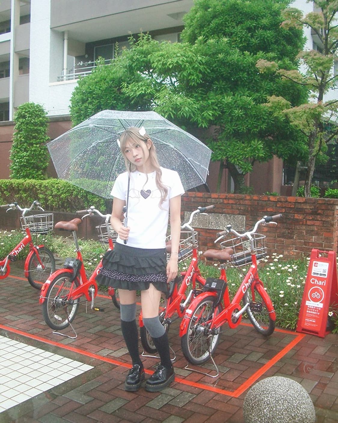 다인리 도트 랩스커트 상품이미지2