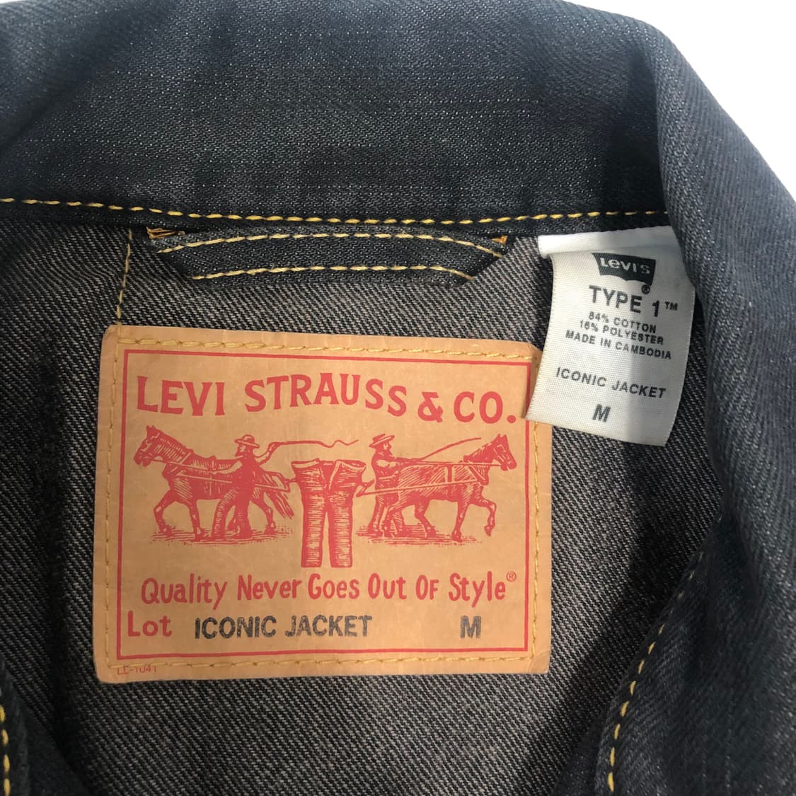 리바이스 타입원 흑청 데님자켓 상품이미지6