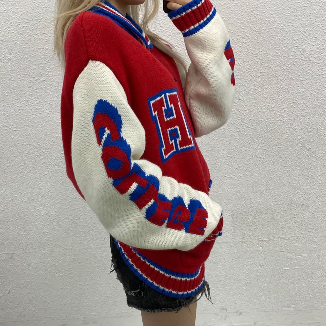 빈티지 재팬 헤비울 니트 집업 상품이미지2