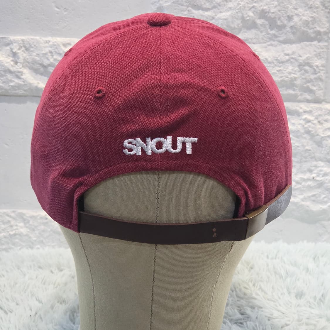 L4-10:스나우트 캐릭터 자수 버건디 볼캡(54-58) 상품이미지5