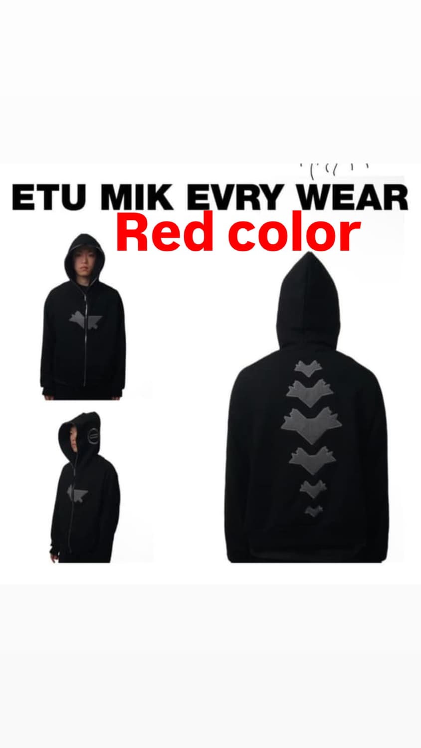 Etumikevrywear emew 후드집업 레드컬러 판매합니다 상품이미지1