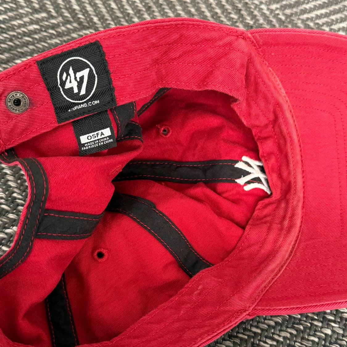 47브랜드 뉴욕 양키스 스몰 로고 볼캡 레드 (OS) 상품이미지4