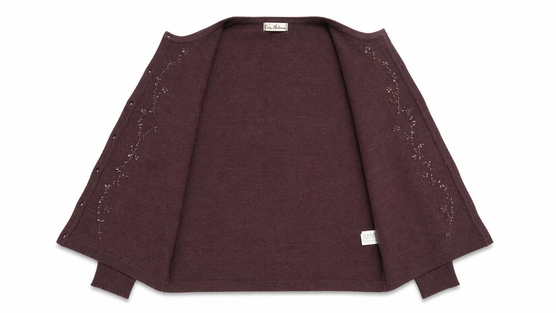 JPN 90s 일본 빈티지 y2k 모리걸 플라워 자수 비즈 디테일 가디건 상품이미지3