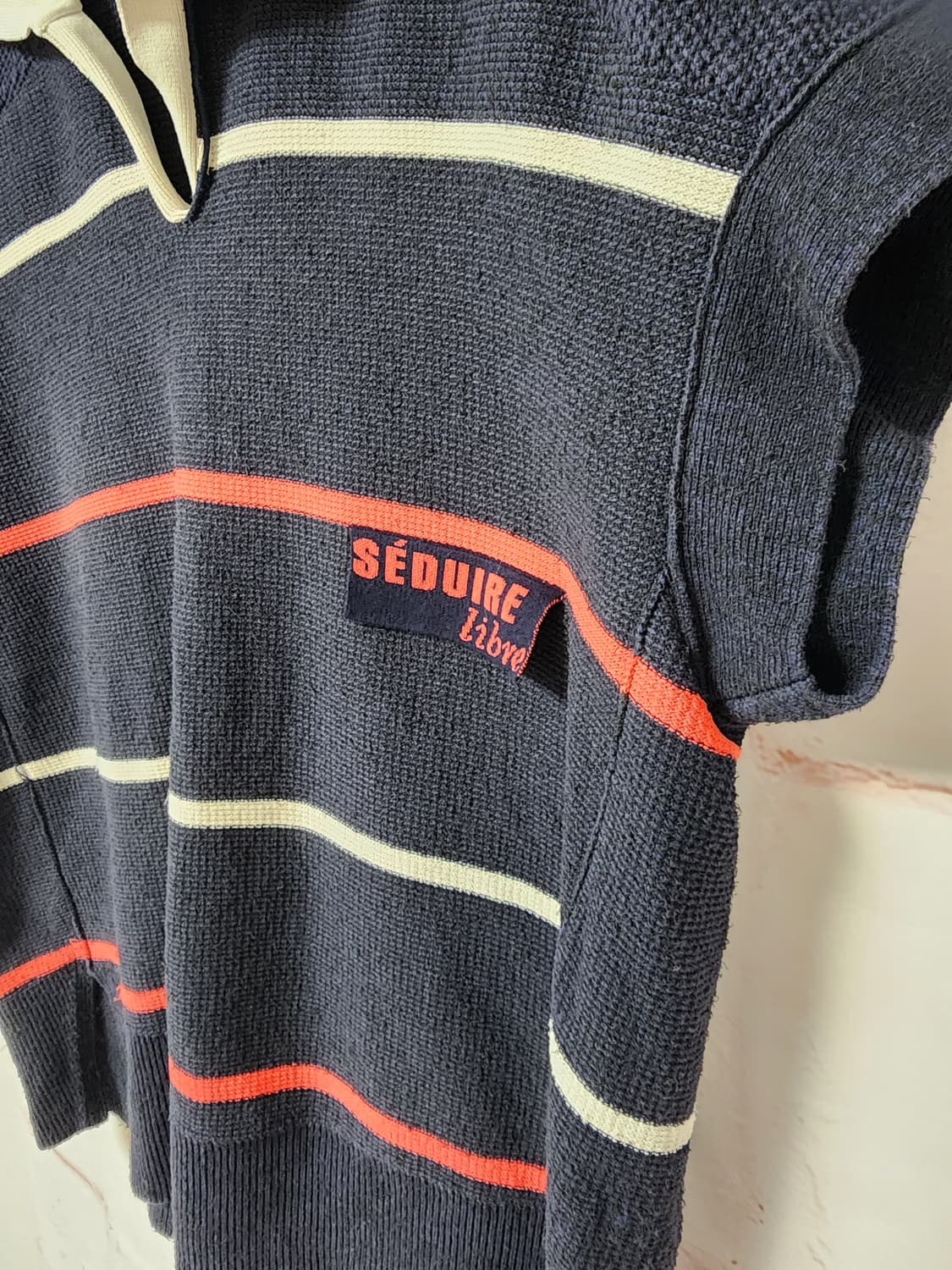 SYSTEM 스트라이프 패턴 반팔 니트 상품이미지8