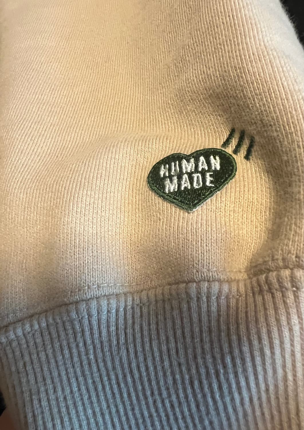 휴먼 메이드 하프집 후드 베이지 L 상품이미지2