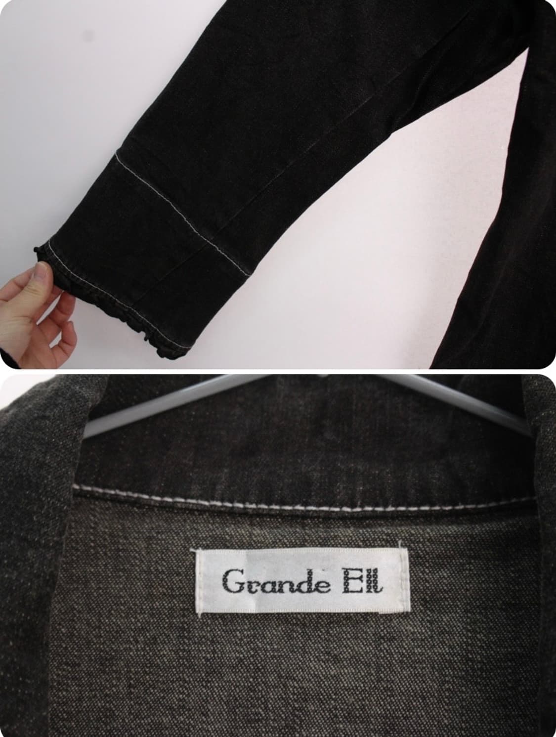 프릴 청자켓 빈티지 자켓 외투 상품이미지3