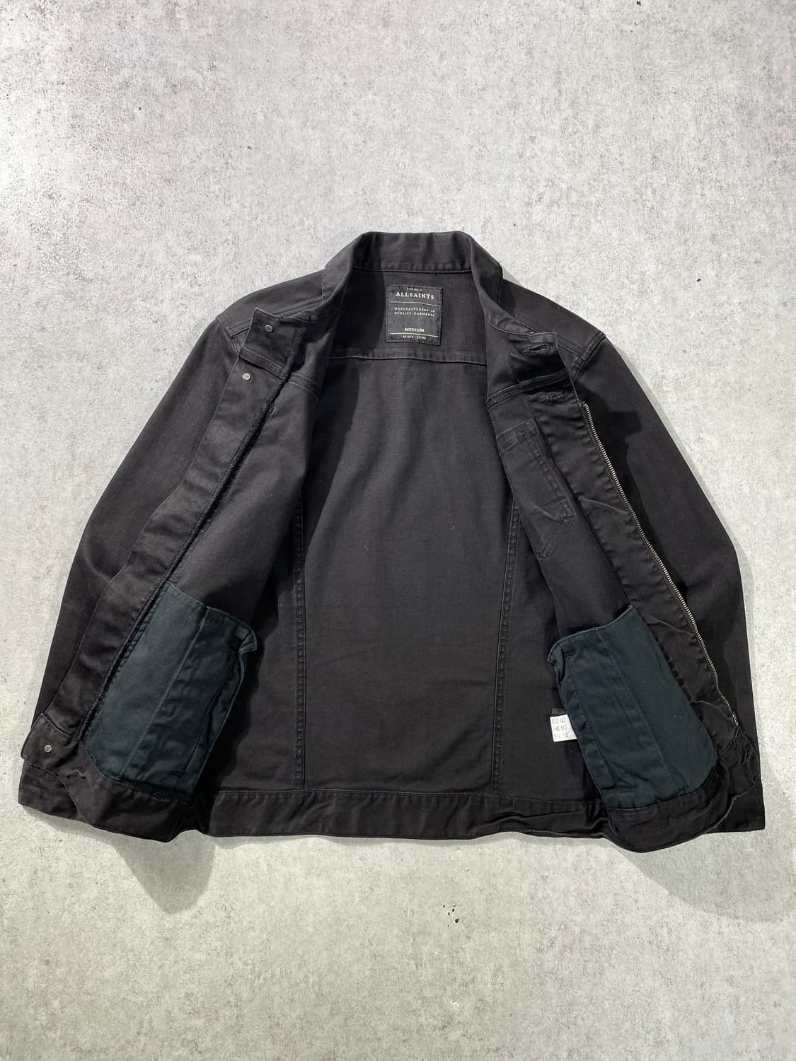 [M] ALLSAINTS 올세인츠 블랙 워시드 데님 바이커자켓 상품이미지3